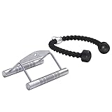 GORILLA SPORTS® Rudergriff Trizepsseil Set - mit/ohne Drehgelenk, Einzeln/Set,...