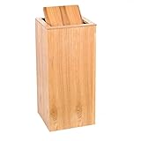 PIAOLING Praktischer Mülleimer In/Outdoor Holz mit Deckel Mülleimer Haus...