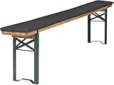 TexDeko® Bierbankauflage gepolstert für Bierzeltgarnitur 170x23x4cm (kurz) XL...
