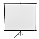 in.tec Beamer Leinwand 113 Zoll mit Stativ einfach einstellbare...