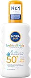 NIVEA SUN Babies & Kids Sensitiv Schutz Sonnenspray LSF 50+ (200 ml), extra...