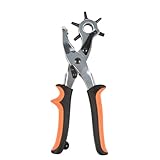 Gürtellochstanzer-Set mit 6 Ersatz-Stanzköpfen, Leder-Locher für Gürtel,...