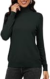 Neineiwu Damen Rollkragenpullover Strickpullover Stretch Stehkragen Pullover...