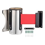 5M Edelstahl Absperrung Ausziehbar Absperrband Einzeihbar Wand Montiert...