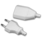 Set Europa-Kupplung& Stecker, weiß, 250V/2,5A
