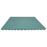 TOPRUBBER® Fallschutzplatte 100x100x4 cm Grün Gummiplatte Fallschutzmatte...