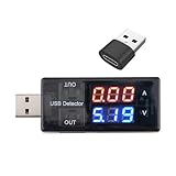 Leloco USB Tester Messgerät 2-in-1 USB(Mit TPY-C-Adapter) USB Messgerät...