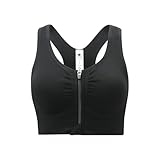 SPORME RUNNING Damen Sport-BH mittlerer Halt Vorderverschluss mit Ringerrücken...