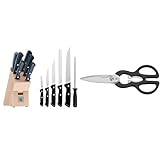 WMF Classic Line Messerblock mit Messerset, 7-teilig, bestückt, 5 Messer, 1...