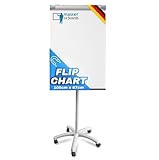MOB Flipchart Piranha Whiteboard fahrbar mit Rollenfuss Ständer 67x105cm |...