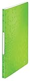 Leitz Sichtbuch in A4 Format, Mit 40 Klarsichthüllen für 80 Blatt, Grün, WOW,...