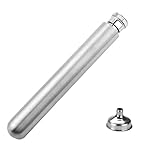 Voarge Tragbar Edelstahl Wein-Fläschchen, Zigarre Geformter Tube für Alkohol,...