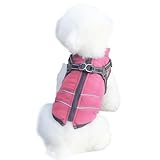 Mitili Warme Hundemantel Wasserdicht mit Geschirr, Reflektierend Hundejacke...