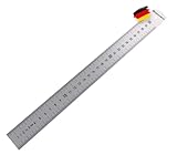 BAUHELD® Stahllineal 300mm [EG-1] - Stahlmaßstab mit Messskala in INCH und CM...