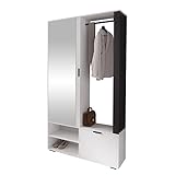 Mirjan24 Garderoben-Set Raldento mit Spiegel, Kleiderstange, Schuhschrank und...