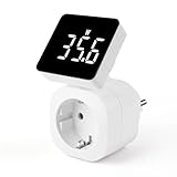 Stromzähler für Steckdose 6 Modi, 180°Rotbarer Stromzähler Strommessgerät...