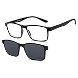 NEW VISION Lesebrille, Brille mit magnetischem Clip für Sonnenbrille, 100% UVA-...
