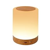 CNMTCCO LED Nachttischlampe Touch Dimming,7 Farben und 3 Farbverläufe,USB...