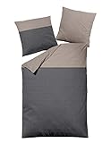 jilda-tex Biber Bettwäsche Made IN Germany Melange 135x200 cm + 80x80 cm 100%...