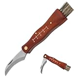 Catime Pilzmesser mit Bürste, Gartenmesser, Klappbares Kleines Taschenmesser,...