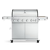 BURNHARD 6-Brenner Gasgrill Fat FRED Deluxe 2023 inkl. Backburner, 900°C...