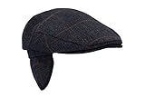 WALKER AND HAWKES Unisex Schiebermütze mit Ohrenklappen - Tweed - Blauer Tweed...