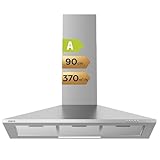 CIARRA Dunstabzugshaube 90 cm Umluft Abluft Pyramide Abzugshaube Typ aus...