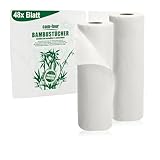 com-four® Doppelpack Küchenrolle, 48 Blatt saugstarke Allzwecktücher,...