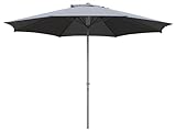 Pure Home & Garden XXL Kurbelschirm Sunny rund 400 cm anthrazit, mit UV-Schutz...