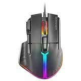 Mars Gaming MMXT, RGB-Gaming-Maus, Ergonomisches Design mit Daumenauflage,...