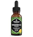 Vitamin K2 Tropfen hochdosiert & vegan 200 mcg Vitamin K2 flüssig pro...