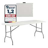 Albatros Buffettisch Klapptisch weiß – 182x75cm, robuste Konstruktion...