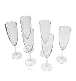 IKEA 6-er Set Sektgläser SVALKA Gläserset mit sechs Sektgläsern - mit 21cl...