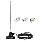 Bingfu DAB UKW Radioantenne Digitale Teleskopantenne für den Innenbereich mit...