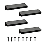 4 Stück Möbelgriffe Versteckter Türgriff Schrankgriffe Aluminium...