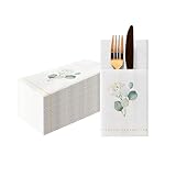 PAW - Besteckservietten aus Airlaid - Stoffähnlich (1/8 falz) | 25 Stück |...