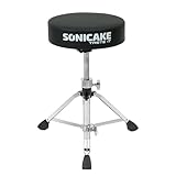 SONICAKE Schlagzeughocker Höhenverstellbar von 43-60cm Drumhocker faltbar mit...