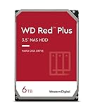 WD Red Plus interne Festplatte NAS 6 TB (3,5'', Datenübertragung bis 185 MB/s,...