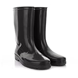 LEMIGO Damen Gummistiefel Wasserdicht Halbohe Regenstiefel Gartenschuhe Grün...