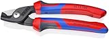 KNIPEX StepCut Kabelschere mit Comfort-Griffen brüniert 160 mm 95 12 160