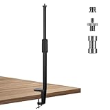 TARION Tisch Lichtstativ Klemmstativ 35-62cm einstellbar Licht Einbeinstativ mit...