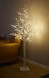 LED Lichterbaum in Birkenbaum-Optik warm-weißen LED Lichtern, Timer, 10 Meter...