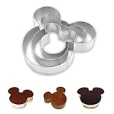 DIKARIYA Tortenring Edelstahl Set, 3 Stück Mickey Backform Mouse Kuchenring...