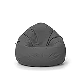Nadimaideal Sitzsack Tropfenform Kastanie | Bodenkissen für Kinder & Erwachsene...