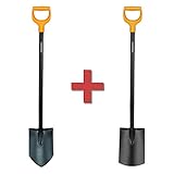 Fiskars Gartenarbeits-Set: Solid Spaten spitz und Solid Spaten rund im...