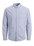 JACK & JONES Herren Jjeoxford Shirt L/S S21 Noos Hemd, Cashmere Blue/Fit:Slim...