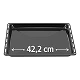 ICQN Backblech 422 x 375 x 30 mm, Emailliert Fettpfanne für Backofen und Herd,...