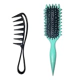 Ruayia Lockenbürste Denman Kit, Curl Brush Haarbürste Strähnenkamm Wide Tooth...