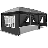Bonnlo Faltpavillon 3 x 6 m, Wasserdicht, Sonnenschutz, Stabil Gartenzelt...
