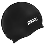 Zoggs Unisex Svømmehætte silikone kasket Badekappe, Schwarz, Einheitsgröße...